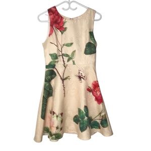 L’Atiste Boutique Dress Floral Fit & Flare  • Textured Jacquard • Sleeveless